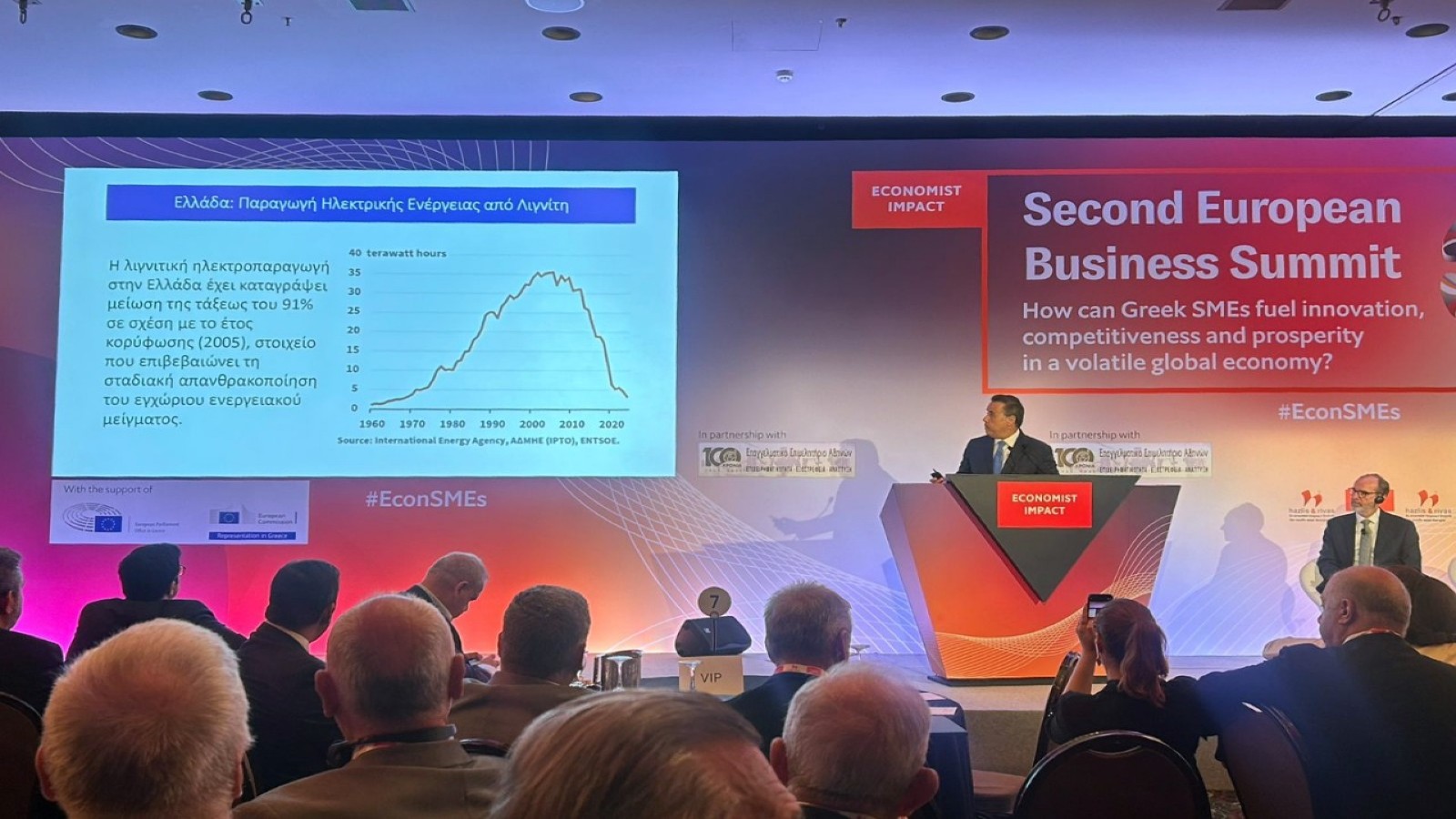 Παρέμβαση Παπασταύρου στο συνέδριο του Economist για την πράσινη μετάβαση.