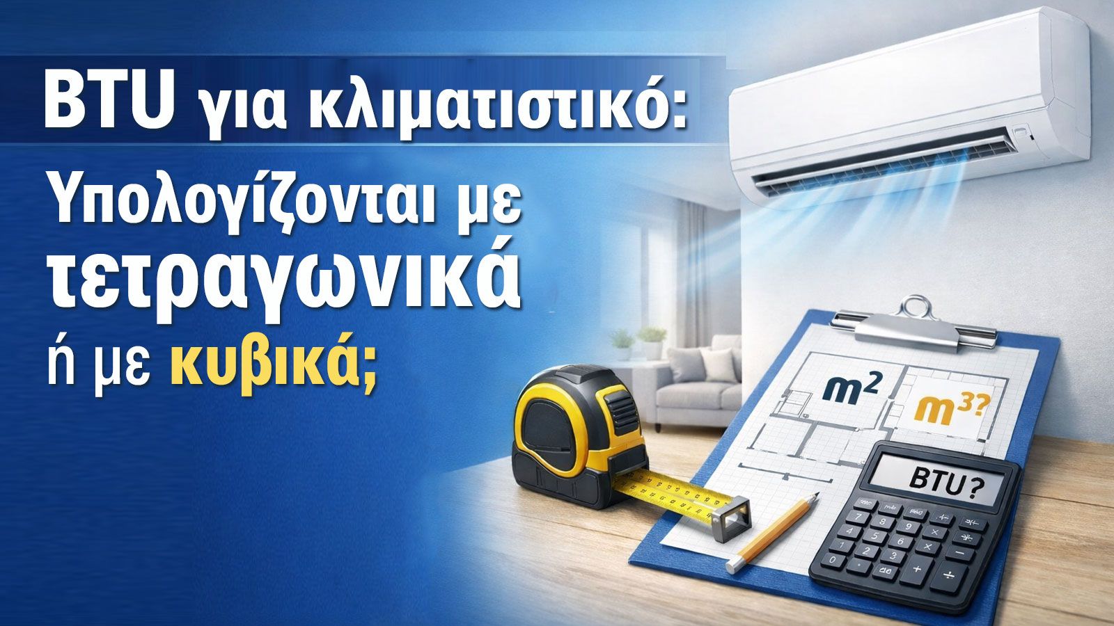 Πόσα BTU χρειάζεται ο χώρος σου; Τι να κοιτάξεις πέρα από τα τετραγωνικά