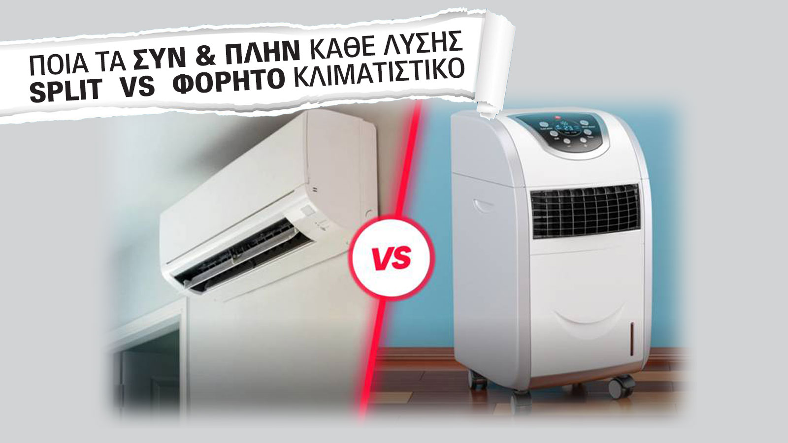 Βρείτε τον δικό σας τύπο κλιματιστικού (Split, Κεντρικό ή Φορητό)