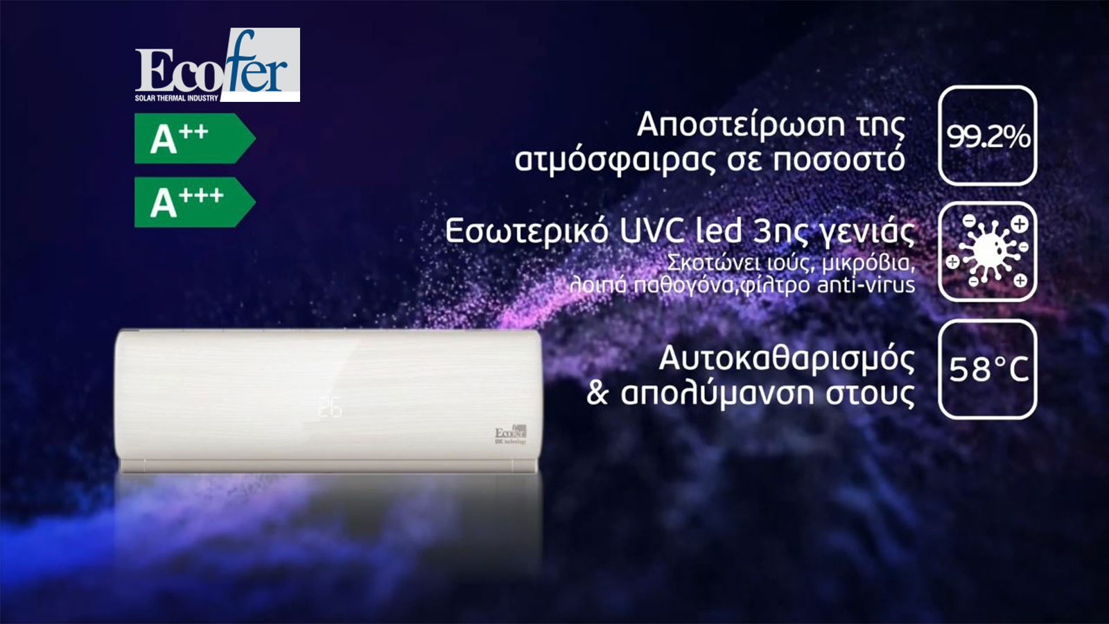Το πρώτο κλιματιστικό στην Ευρώπη με τεχνολογία UVC & φίλτρο anti-virus