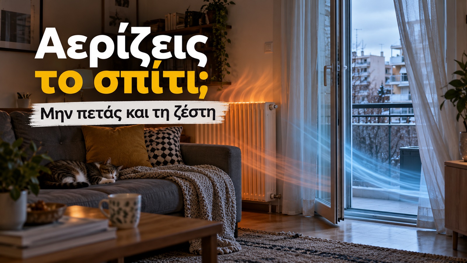 Ανοίγεις τα παράθυρα για να αερίσεις το σπίτι; Τον χειμώνα χάνεις και πολύτιμη ζέστη. Ο εξαερισμός με ανάκτηση θερμότητας μπορεί να περιορίσει αυτές τις απώλειες.