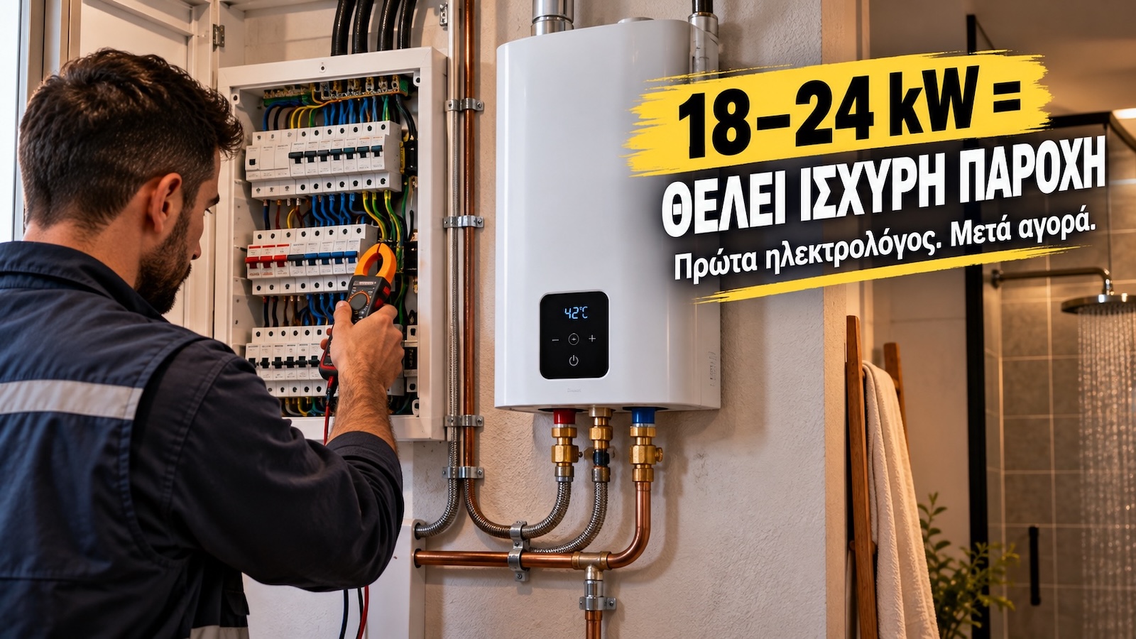 Οι κεντρικοί ταχυθερμαντήρες 18–24 kW απαιτούν ισχυρή παροχή και ηλεκτρολογικό έλεγχο πριν την εγκατάσταση.