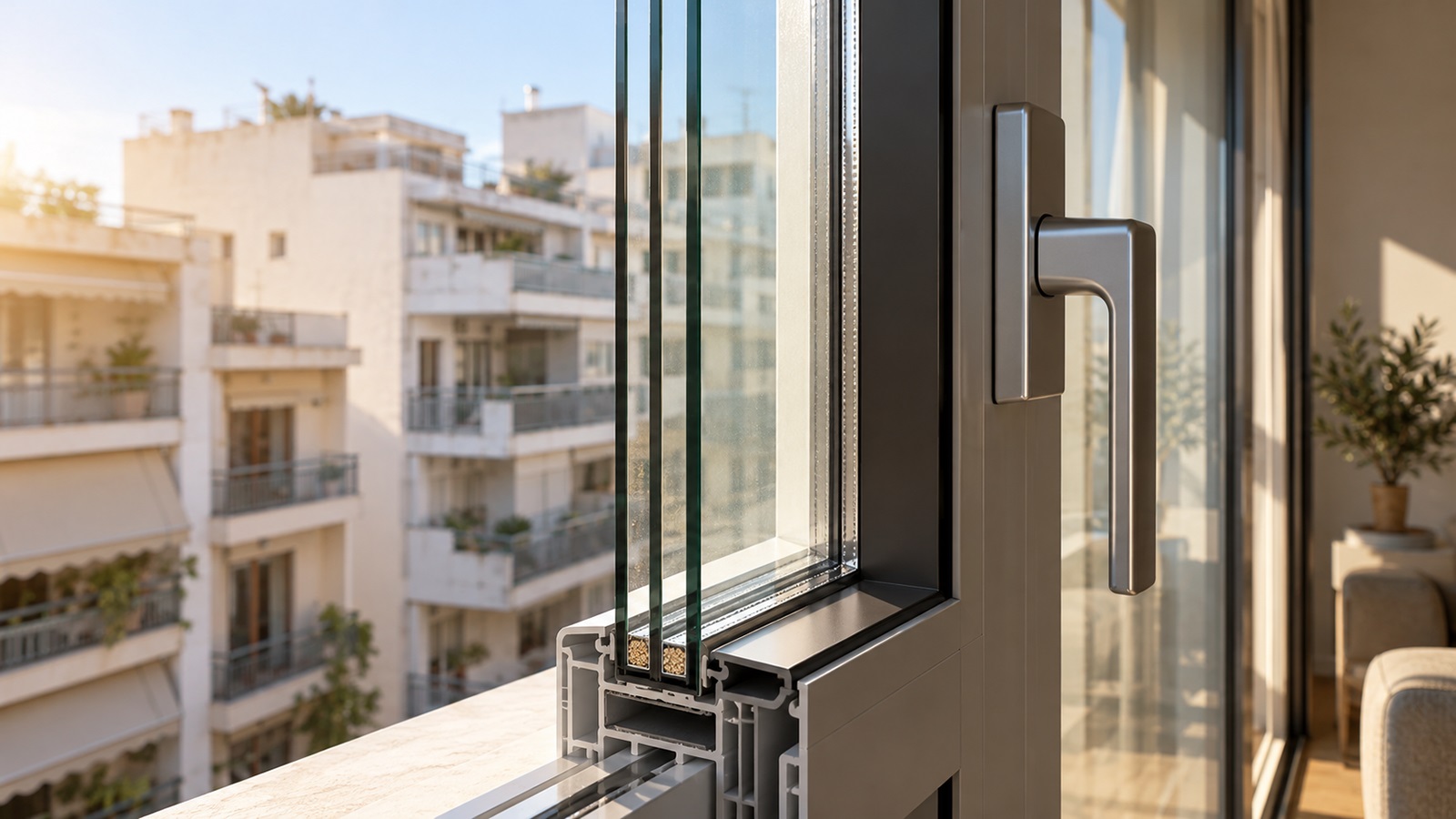 Το τριπλό τζάμι διαθέτει τρία φύλλα γυαλιού και δύο διάκενα που βοηθούν στη θερμομόνωση. Πριν το επιλέξεις, σύγκρινε την ενεργειακή απόδοση και βεβαιώσου ότι το κούφωμα μπορεί να υποστηρίξει το βάρος Το τριπλό τζάμι διαθέτει τρία φύλλα γυαλιού και δύο διάκενα που βοηθούν στη θερμομόνωση. Πριν το επιλέξεις, σύγκρινε την ενεργειακή απόδοση και βεβαιώσου ότι το κούφωμα μπορεί να υποστηρίξει το βάρος