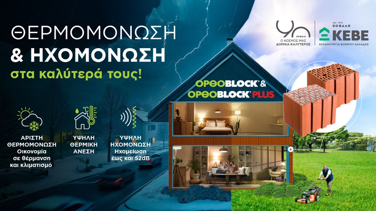 Θερμομόνωση και εξοικονόμηση ενέργειας με τα κεραμικά τούβλα της ΚΕΒΕ 