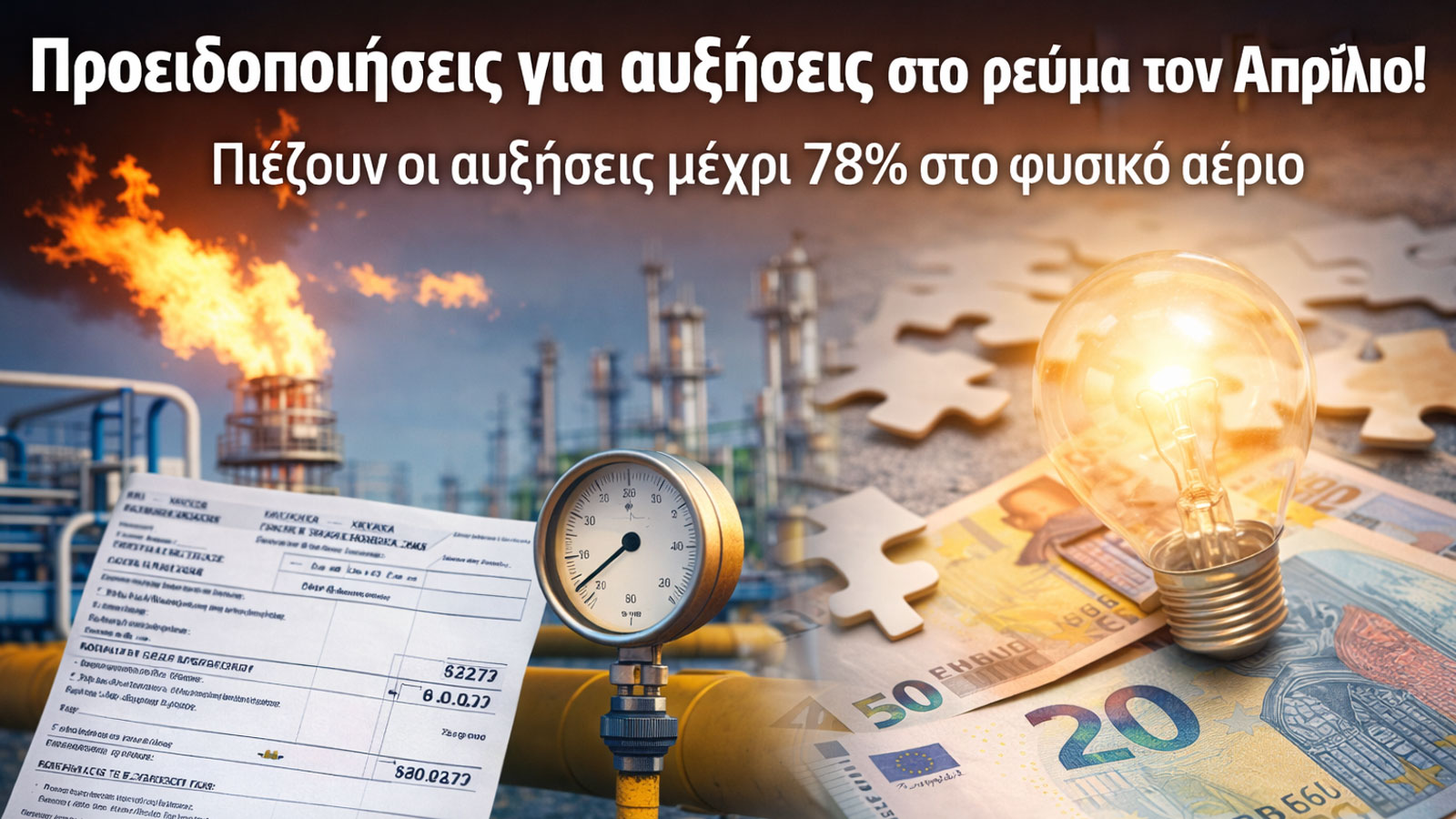 Ρεύμα: Πιο δύσκολος Απρίλιος λόγω φυσικού αερίου 