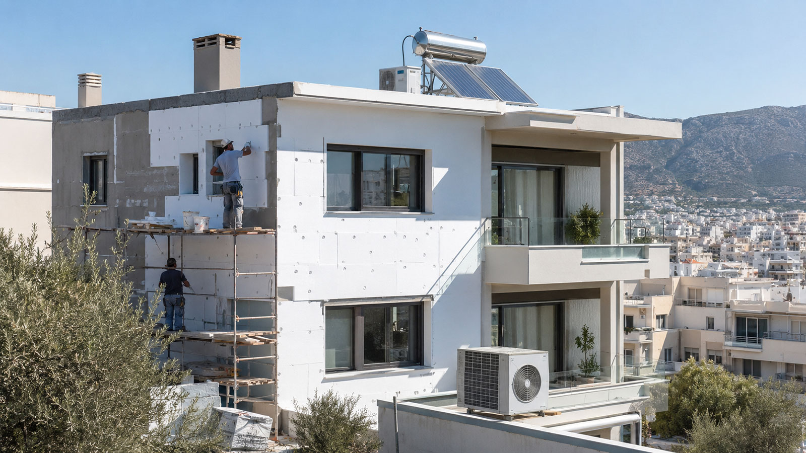 Κουφώματα, μόνωση, αντλία θερμότητας και ηλιακός στο επίκεντρο της αναβάθμισης. Κουφώματα, μόνωση, αντλία θερμότητας και ηλιακός στο επίκεντρο της αναβάθμισης.