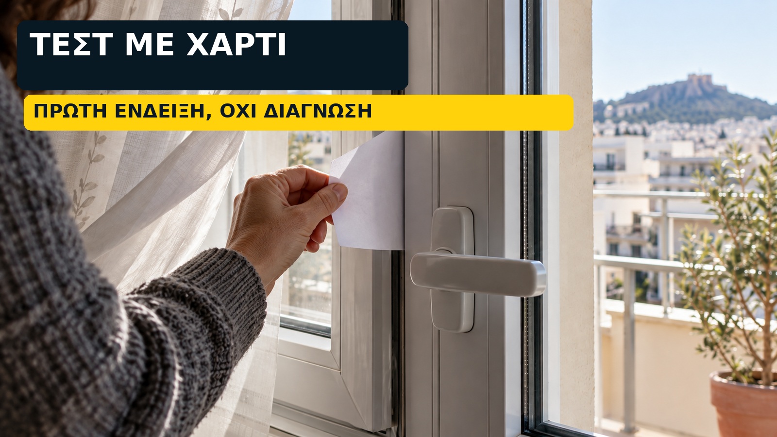 Ένα απλό φύλλο χαρτιού μπορεί να δώσει την πρώτη ένδειξη ότι το παράθυρο δεν πιέζει ομοιόμορφα πάνω στα λάστιχα. Το τεστ δεν αντικαθιστά τον τεχνικό έλεγχο. Ένα απλό φύλλο χαρτιού μπορεί να δώσει την πρώτη ένδειξη ότι το παράθυρο δεν πιέζει ομοιόμορφα πάνω στα λάστιχα. Το τεστ δεν αντικαθιστά τον τεχνικό έλεγχο.