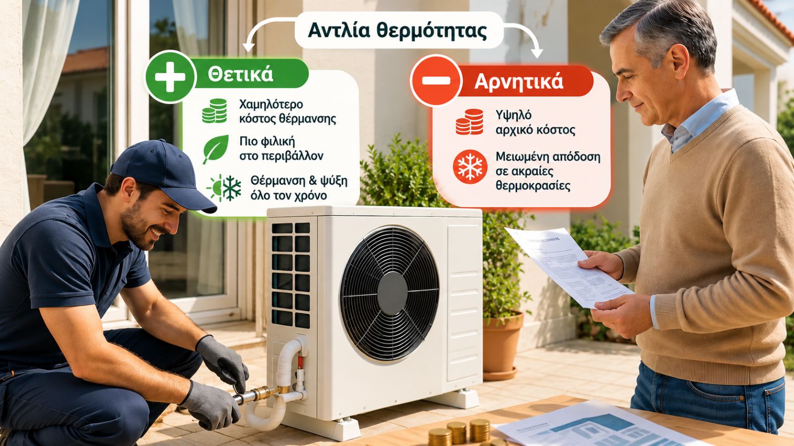 Θετικά & Αρνητικά Αντλίας Θερμότητας: πόσα εξοικονομείς και τι να προσέξεις Θετικά & Αρνητικά Αντλίας Θερμότητας: πόσα εξοικονομείς και τι να προσέξεις