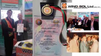 H WIND & SOL έχει αναπτύξει και κατοχυρώσει 10 πατέντες, μερικές
παγκοσμίως βραβευμένες με Honor Award!