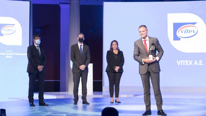 Η βράβευση της Vitex A.E. στα «Growth Awards», τα οποία διοργάνωσαν από κοινού η Eurobank και η Grant Thornton.