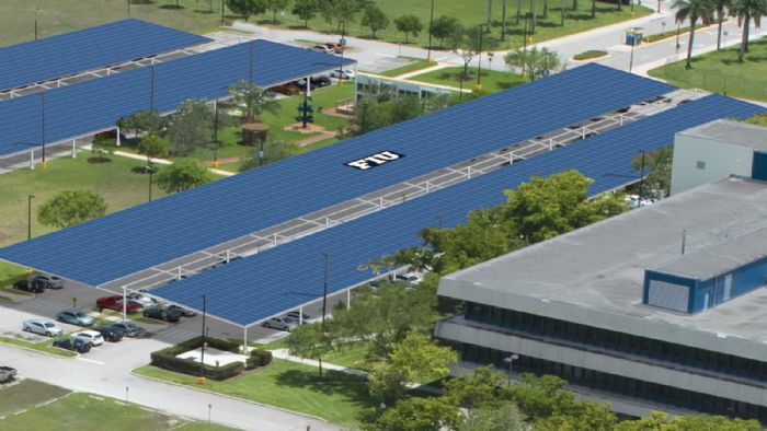 «Γιγαντιαίο» ηλιακό πάρκινγκ στη Φλόριντα