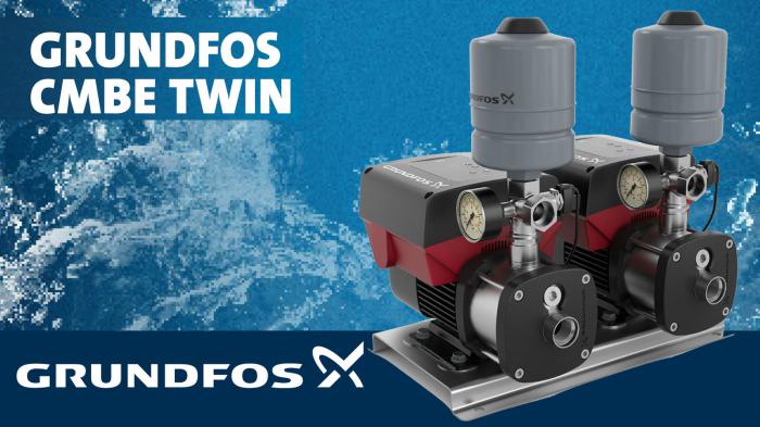 Grundfos CMBE Twin συμπαγές πιεστικό συγκρότημα  