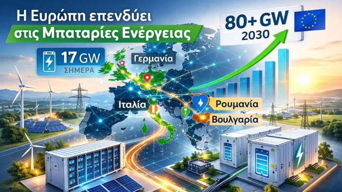 Η Ευρώπη επενδύει στις μπαταρίες. Aνοδος και για την ΝΑ Ευρώπη Η Ευρώπη επενδύει στις μπαταρίες. Aνοδος και για την ΝΑ Ευρώπη