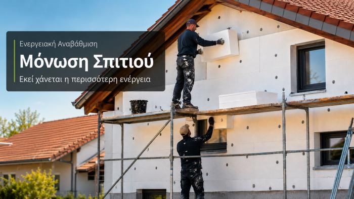 Η σωστή μόνωση μειώνει τις απώλειες πριν δουλέψει το σύστημα θέρμανσης ή ψύξης.